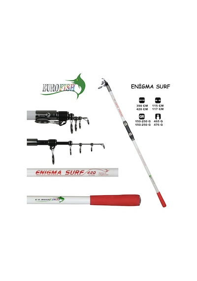 Eurofısh Enigma 100-250g Surf Kamışı Red 420 Cm