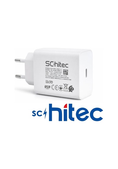 Schitec 45w Type-c Çıkışlı Hızlı Şarj Aleti Type-c To Type-c Kablolu Set Beyaz Sc007