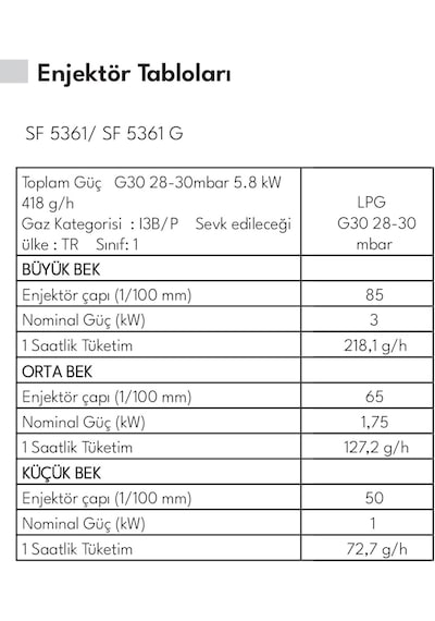 Regal SF 5360 G 65 LT Tam Boy Fırın