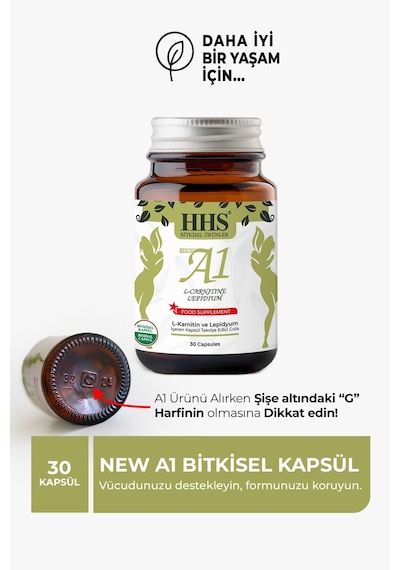 New A1 L Carnitine Lepidium Bitkisel Kapsül Aromasız