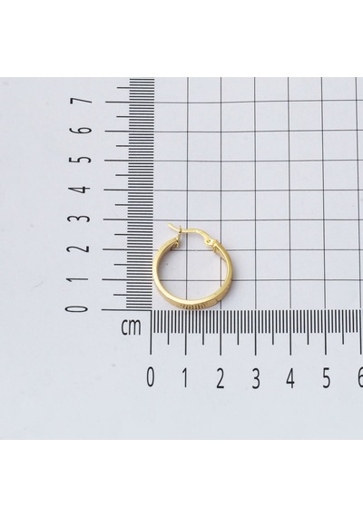 Bilezikci 2,5 Cm. Çaplı Versace Halka Küpe 14 Ayar Altın Kphas14k30234