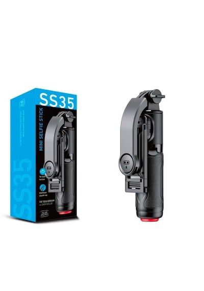 Subzero Ss35 Katlanabilir Mini Selfi Çubuğu - Tripod - 61cm Bluetooth Uzaktan Kumanda Tek Tuşla Hızlı Kurulum Ayarlanabilir Telefon Tutucu