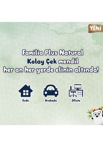 Familia 450 Adet 3 Paket Plus Natural Çek Al Mendil 150li 3 Paket X 150 Yaprak