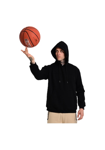 Sportive Lerida Hoodie Erkek Siyah Günlük Stil Sweatshirt 24ku001-syh Siyah