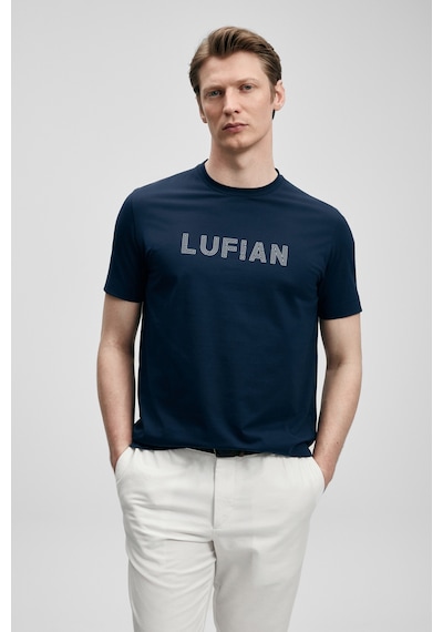 Lufian Oscar Modern Grafik Tişört Lacivert Lacivert 111020280100200