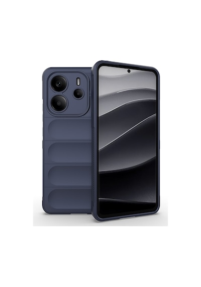 Xiaomi Redmi Note 14 4g Kılıf Esnek Tpu Oyuklu Arka Yüzey Tasarımlı Zore Etnik Silikon Kapak Lacivert