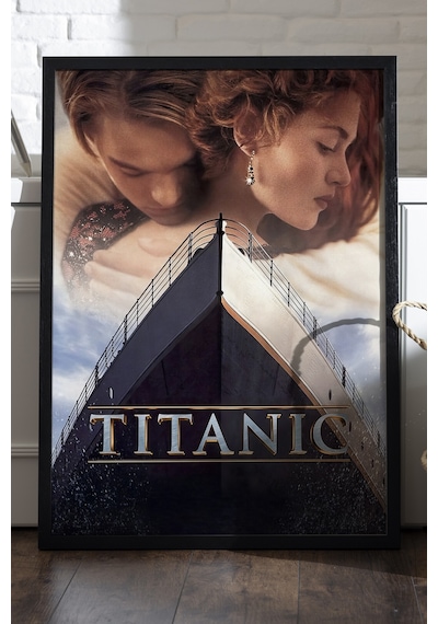Titanic Siyah Ahşap Çerçeveli Poster, Dekoratif Film Duvar Tablosu