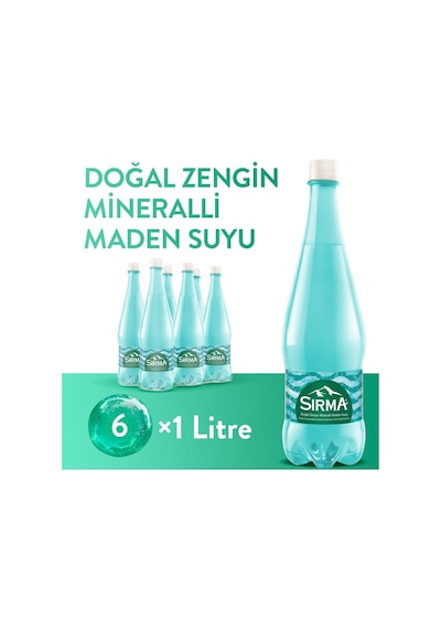 Sırma Doğal Maden Suyu 1 Lt X 6 Adet