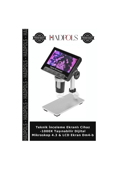 Teknik İnceleme Ekranlı Cihaz -1000x Taşınabilir Dijital Mikroskop 4.3 & Lcd Ekran Dm4-b