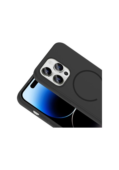 Apple iPhone Uyumlu 14 Pro Max Kılıf Magsafe Destekli Kamera Korumalı Yumuşak Silikon Pazarplus Mürdüm