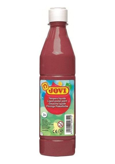 Jovi Kahverengi Guaj Boya 500Ml Hazır Sulandırılmış Sıvı Guaj Kahverengi