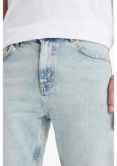 DeFacto %100 Pamuk 90's Slim Fit Dar Kalıp Yüksek Bel Dar Paça Jean Yıkamalı Pantolon F3903AX25SMNM39