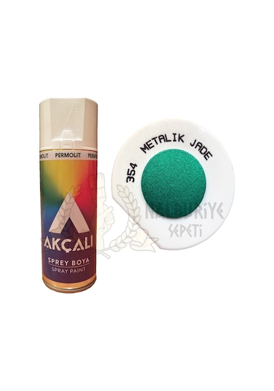 Akçalı Metalik Jade Yeşil simli Sprey Boya 400 ML - 354