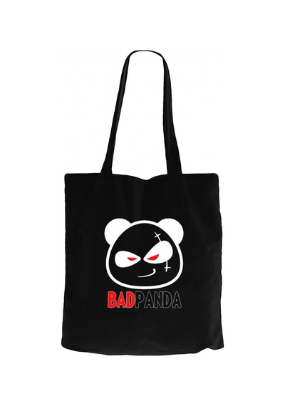 Baby Bad Panda Siyah Kanvas Bez Çanta Siyah