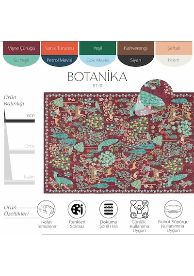 Kilim Home Halı Botanika Bt 01 Bordo