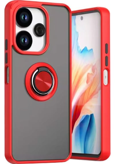 Redmi 13 4g Kılıf Montreal Yüzüklü Silikon Kapak - Kırmızı Bzsxx00 1
