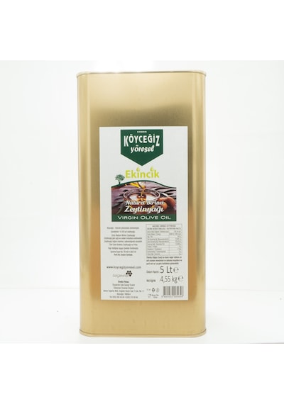 Köyceğiz Yöresel Ekincik Naturel Birinci Zeytinyağı Teneke 5 L
