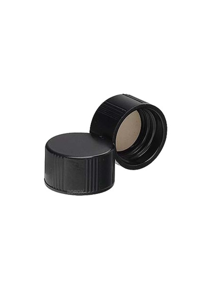 Borox Pp Siyah Screw Vial Kapağı Nd20 - Beyaz Ptfe/beyaz Silikon