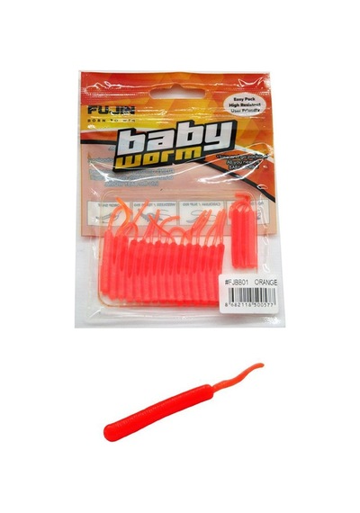 Fujin Baby Worm Fjbw01 5,2cm Floating Orange