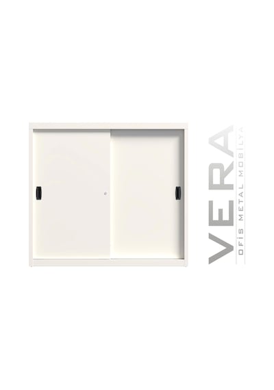 Metal Sürme Kapılı Dolap Evrak Dolabı Ofis Dolapları Arşiv , Garaj , Bahçe , Kiler , Balkon Beyaz / Beyaz