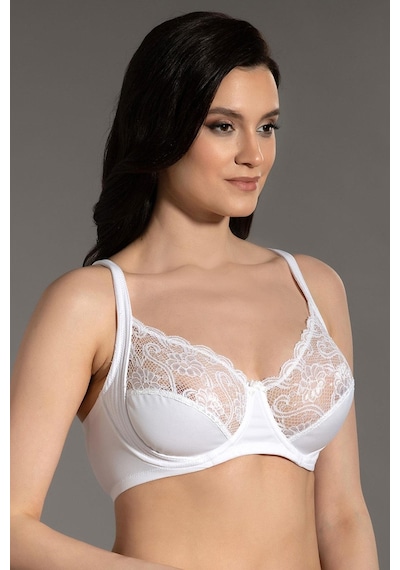Kompedan Sütyen C Kap Dantel Detaylı Toparlayıcı New Bra 6000-beyaz Beyaz