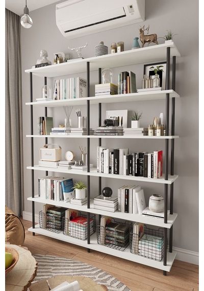 Çevir Kur 150 Cm Beyaz Kitaplık Beyaz Çevir Kur 150 Cm Beyaz Kitaplık Beyaz