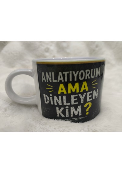 Özel Tasarım Motto Fincan Beyaz