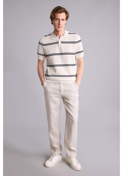 Defacto %100 Keten Relax Fit Pantolon G1395ax26smgr350 Gri-gr350
