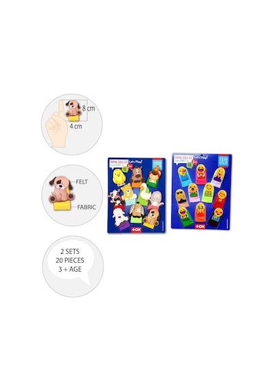 2 Set - 20 Parça Tox Emojiler Ve Evcil Hayvanlar Parmak Kukla T10
