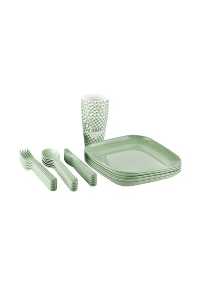 Emilahome Lovely Piknik Seti Yeşil 6 Lı Set - 867604242