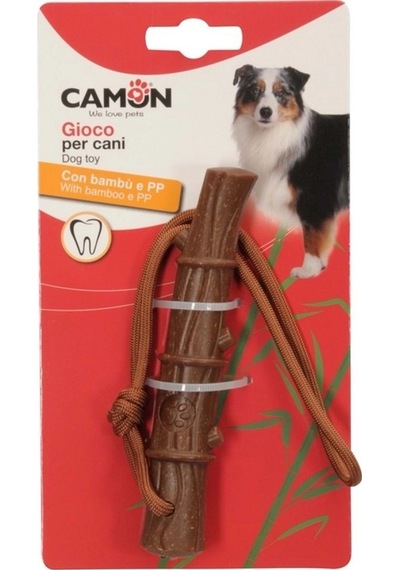 Camon Bambu, İp Ve Pp Malzemeden Üretilmiş Çubuk Şeklinde Eğlenceli Köpek Oyuncağı 14 Cm