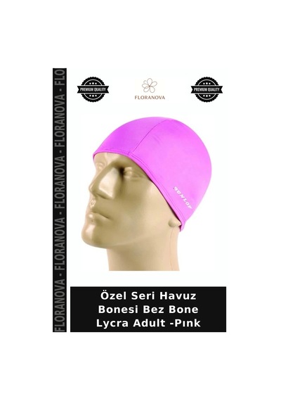 Özel Seri Havuz Bonesi Bez Bone Lycra Adult -pınk Pembe
