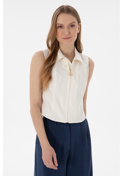 U.s. Polo Assn. Kadın Krem Gömlek Kısa Kollu 50299510-vr071 Krem