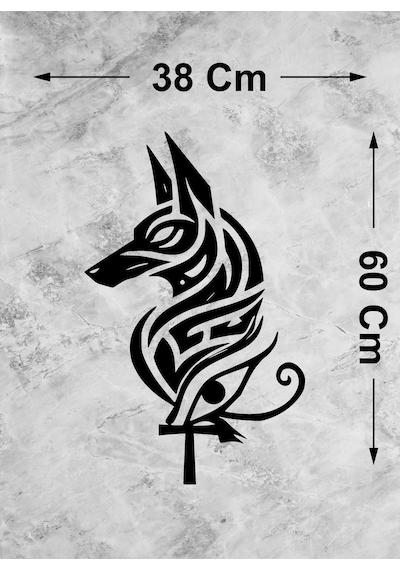 Anubis Sticker - Eski Mısır Mitolojisi - Ölüler Tanrısı - Araba Oto Motosiklet Karavan Pc Laptop Sticker - 00351 60X38 Cm