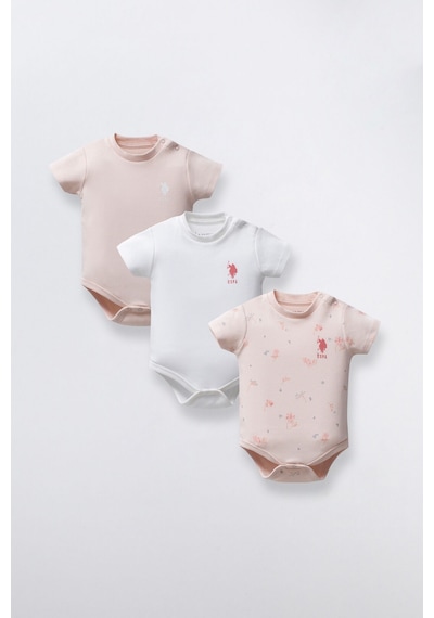 U.S. Polo Assn. U.s. Polo Assn Kız Bebek Pembe Body Zıbın Pembe