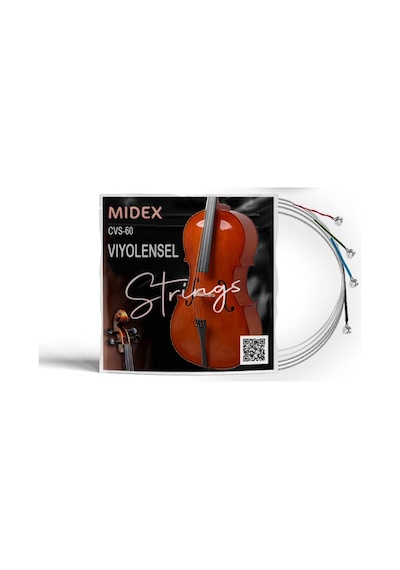 Midex Cvs-60 Kaliteli Çello Teli 1 Takım Set