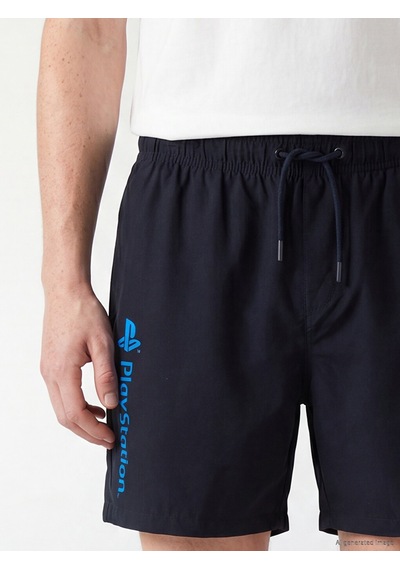 Lcw Swımwear Antrasit Kısa Boy Playstation Baskılı Erkek Deniz Şortu