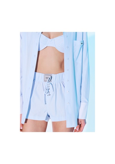 Sagaza Studio Ss6011 Kumaş Mini Şort Bebe Mavisi