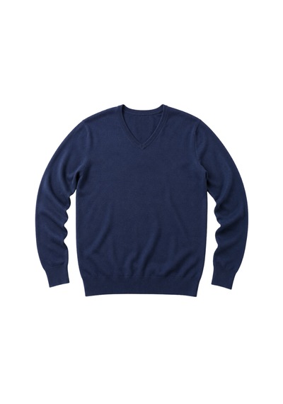 Battalmoda Erkek Büyük Beden İndigo V Yaka Pamuklu Kazak 3xl-4xl-5xl-6xl