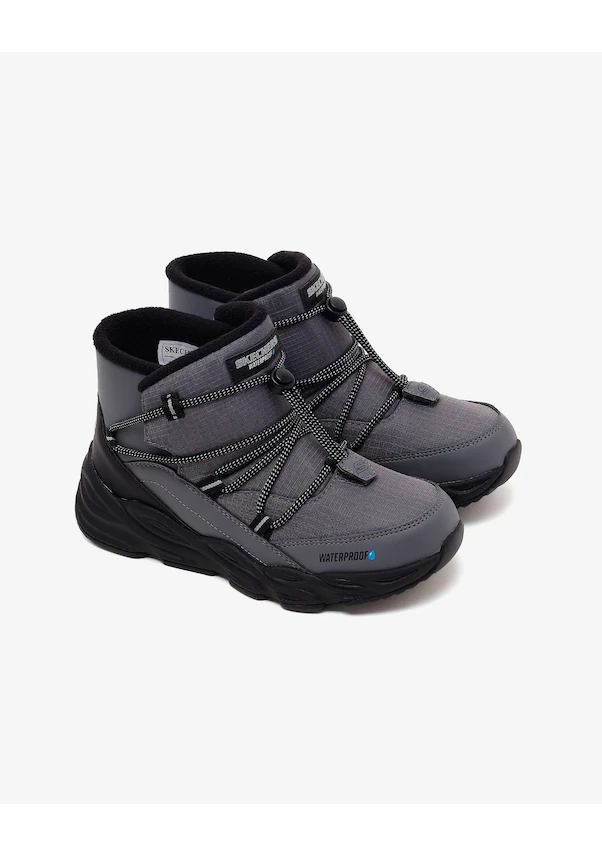 Skechers Turbo Tread-storm Glider Çocuk Bot 406385l-ccbk Gri