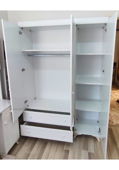 3 Kapaklı Beyaz Panjur Mdf Dolap Şık, Dayanıklı Ve Geniş Depola 3 Kapaklı Beyaz Panjur Mdf Dolap Şık, Dayanıklı Ve Geniş Depola