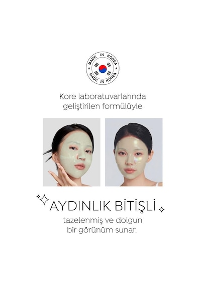 Dermal Seoul Face Matcha Yatıştırıcı Işıltı Veren Eriyen Glow Hidrojel Kore Maskesi 34 Gr 10 Adet