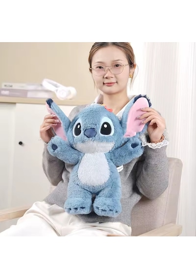 Stitch Peluş Oyuncak 35cm Yeni Stil Ayakta Duran Stich Peluş Oyuncak Angel Lilo Çok Renkli
