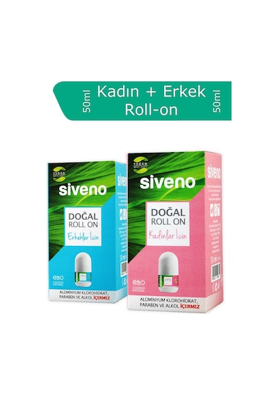 Siveno Doğal Kadınlar için + Erkekler için Roll-On 50 ML Siveno Doğal Kadınlar için + Erkekler için Roll-On 50 ML