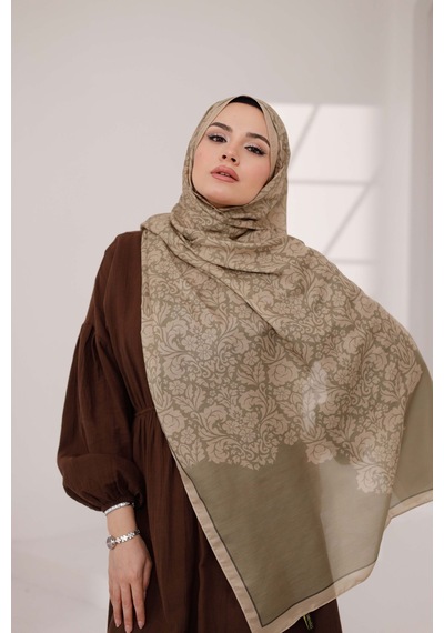 Mimiyum Nevra Desen Soft Şal Kum