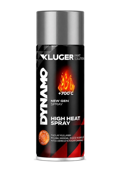 Kluger Dynamo 700 Derece Isıya Dayanıklı Sprey Boya Gümüş 400 Ml Diğer
