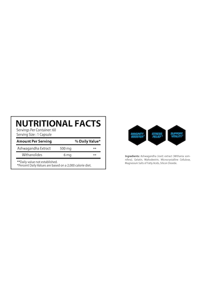 Muscle Rulz Ashwa/gandha 500 Mg 60 Caps
