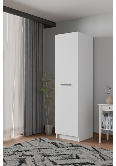 Ladik Beyaz Tek Kapaklı Gardırop 180-45-45 Cm Çift Yönlü Kapak Ladik Beyaz Tek Kapaklı Gardırop 180-45-45 Cm Çift Yönlü Kapak