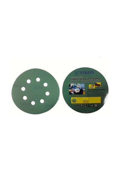 Mey İthalat Nikon 52042 Kırılmaz Yeşil Cırt Zımpara 125x280 Kum 8 Delikli