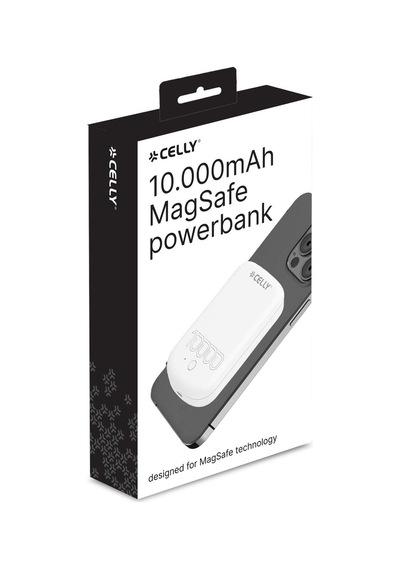 Celly Magsafe 10w 10kmah Powerbank Pro - Beyaz Beyaz
